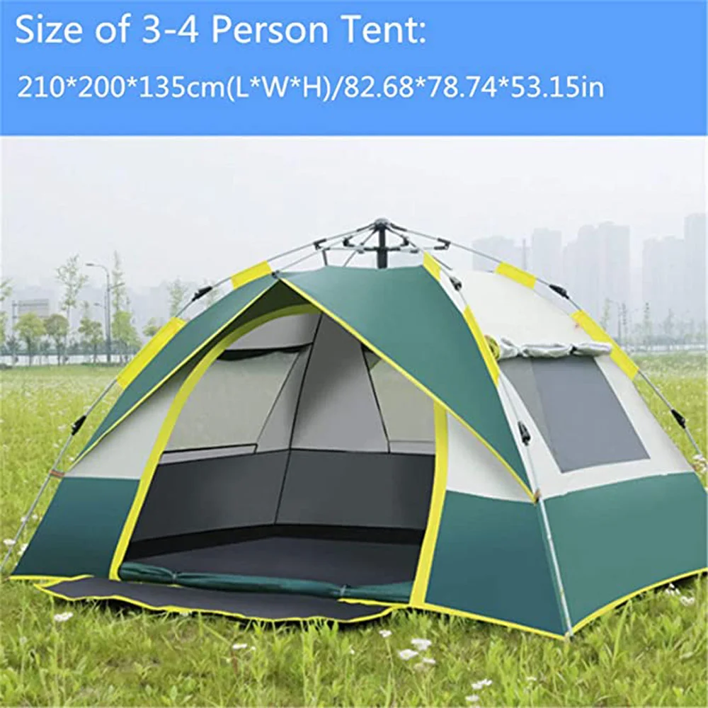 

Desert Field Camping Automatic Tent 3-4person Camping Tent Convenient For Setting Portable Backpack Shading Traveling And Hiking
