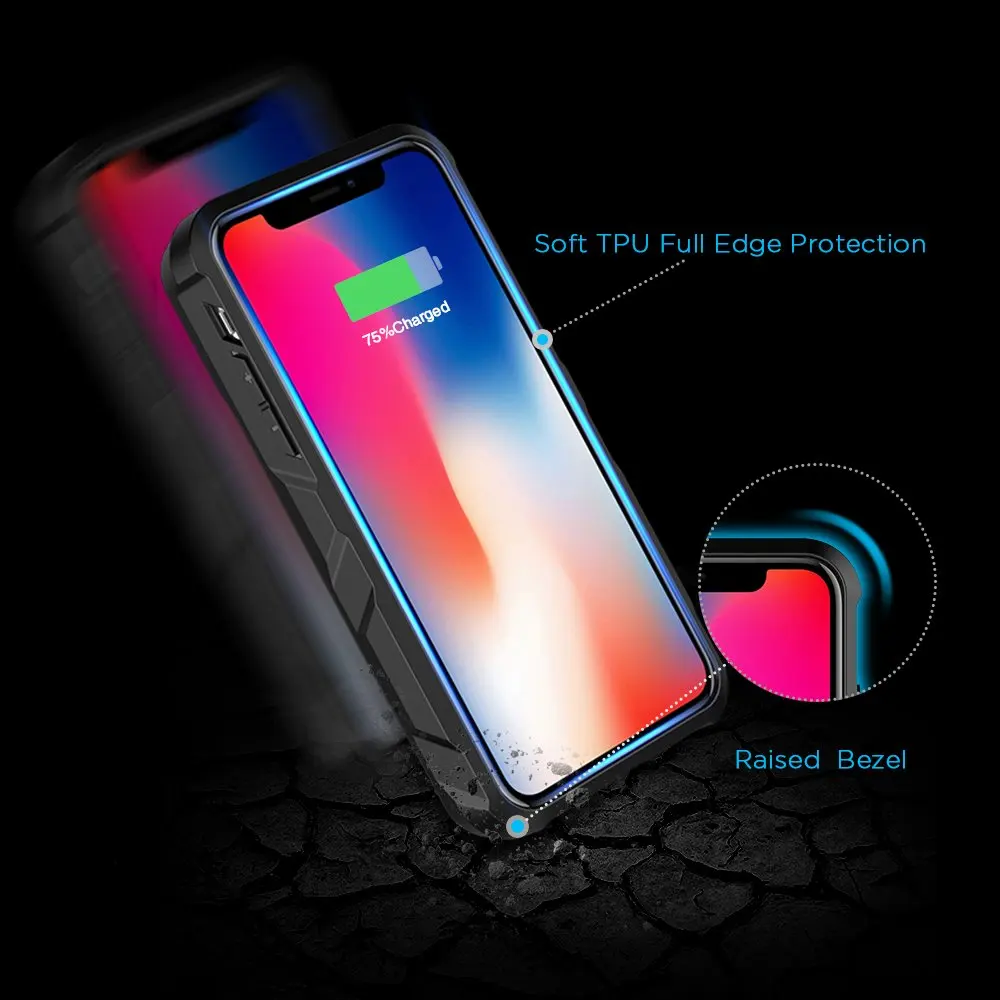 Чехол для зарядки аккумуляторов Easyacc Iphone X XS чехол беспроводной Qi заряжаемый с