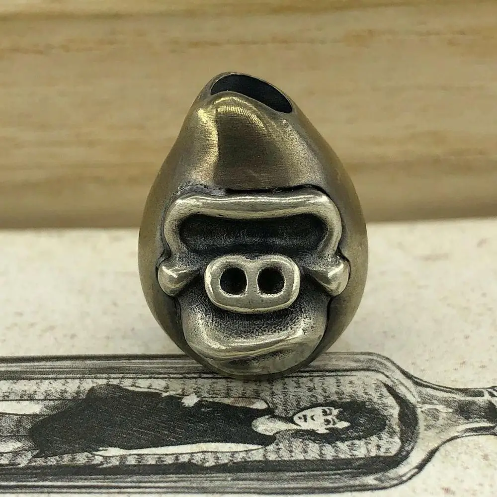 EDC инструменты латунный нож бусины латунная обезьяна лицо череп бусы на шнурок