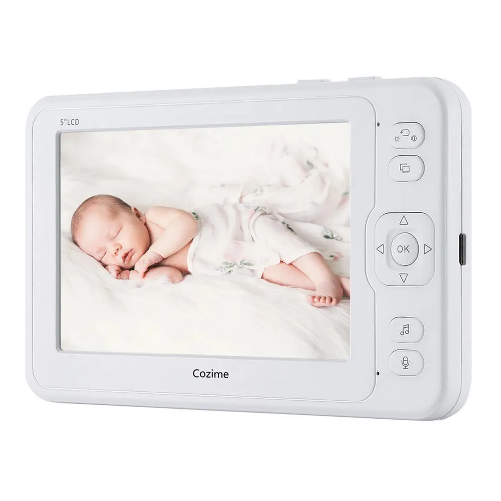 

Kid Monitor With Remote Pan-tilt-zoom Camera And 5 Inch LED Screen Infrared Night Vision Temperature Monitoring