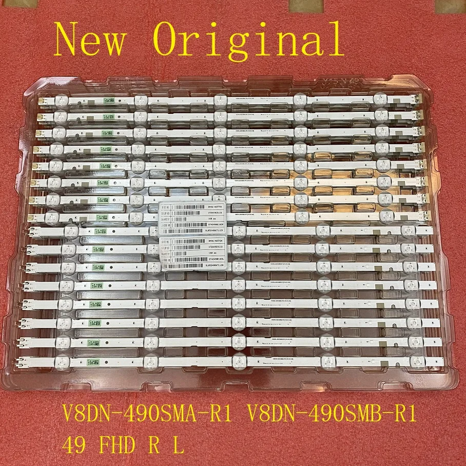 

Новинка, 5 наборов = 40 шт. оригинальных светодиодных лент для Samsung UN49J5290AG, UN49J5200AG, UN49J5290, BN96-46572A 46573A, V8DN-490SMA 490SMB-R1