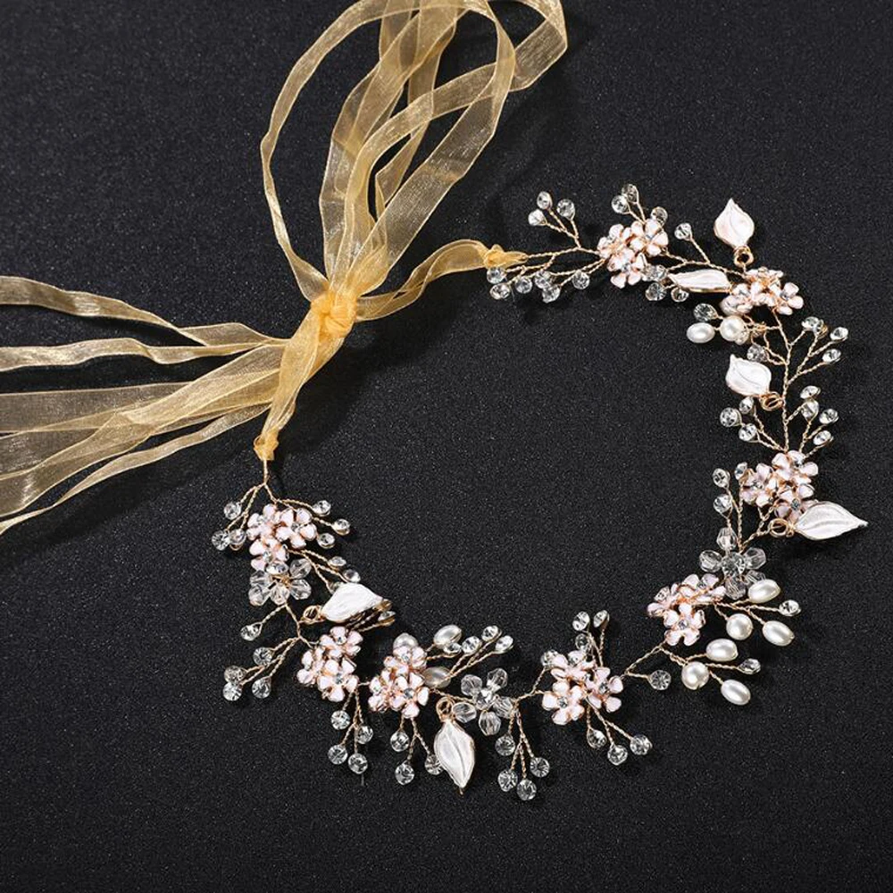 Очень длинные волосы лоза Кристаллы Свадебные свадебные жемчужные аксессуары
