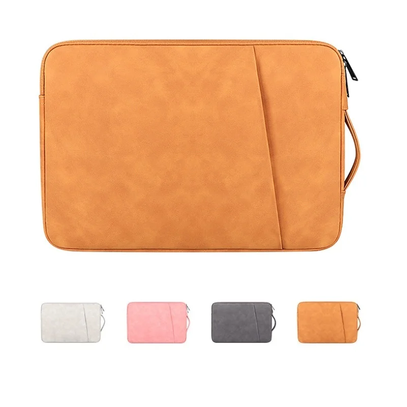 

Sheep Skin Laptop Bag 13.3 14.1 15.4 For Macbook Huawei Xiaomi Computer Waterproof Case Sleeve Handbag