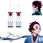 Модные Акриловые серьги Hanafuda из аниме рассекающий демонов, длинные серьги-капли Hanafuda для женщин и мужчин, реквизит для косплея, ювелирные изделия