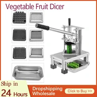 commercial vegetable fruit dicer manual cutting machine with 304 stainless steel blades of size 14 12 38