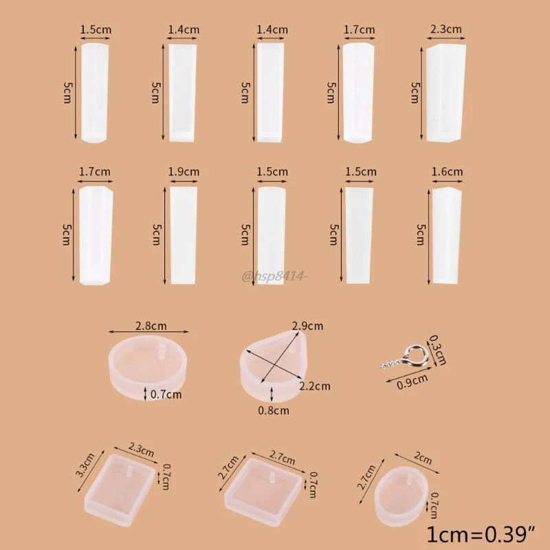 

1Set Silicone Crystal Epoxy Hanging Ornaments Mold Pendant Casting Mould Handmade DIY Crafts Jewelry Making Tools