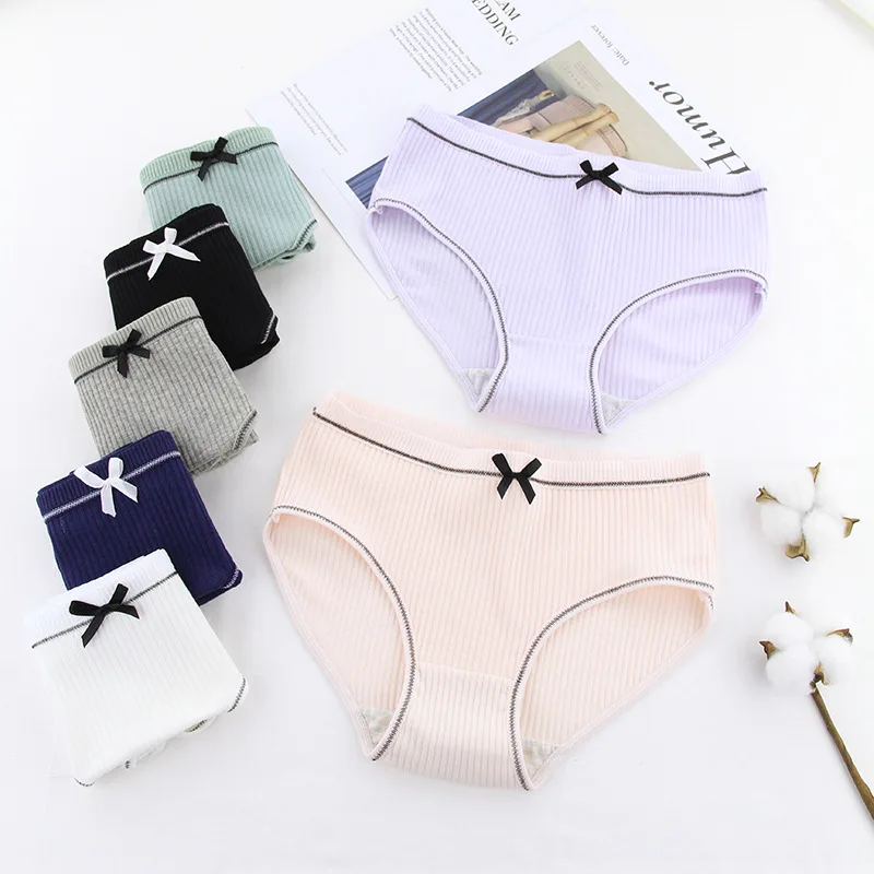 Модные женские хлопковые Сексуальные трусы ярких цветов мягкие дышащие нижнее