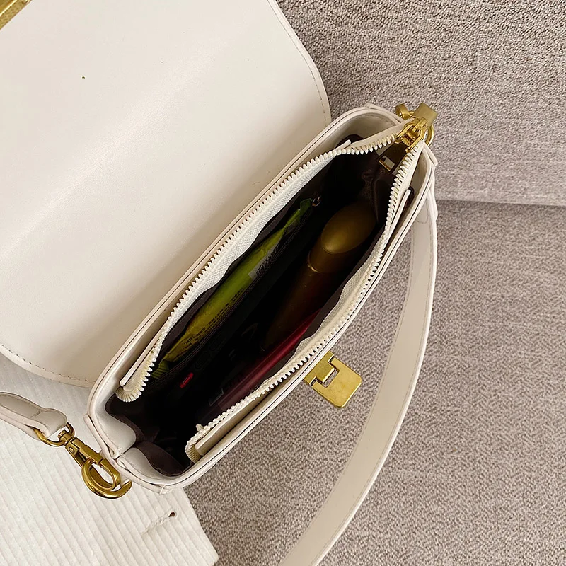 

Abay 2021 Ladies Fashion Lock Shoulder Bag Stone Grain Saddle Bag Mini Mobile Phone Bag Casual Small Bag Purse Messenger Bag