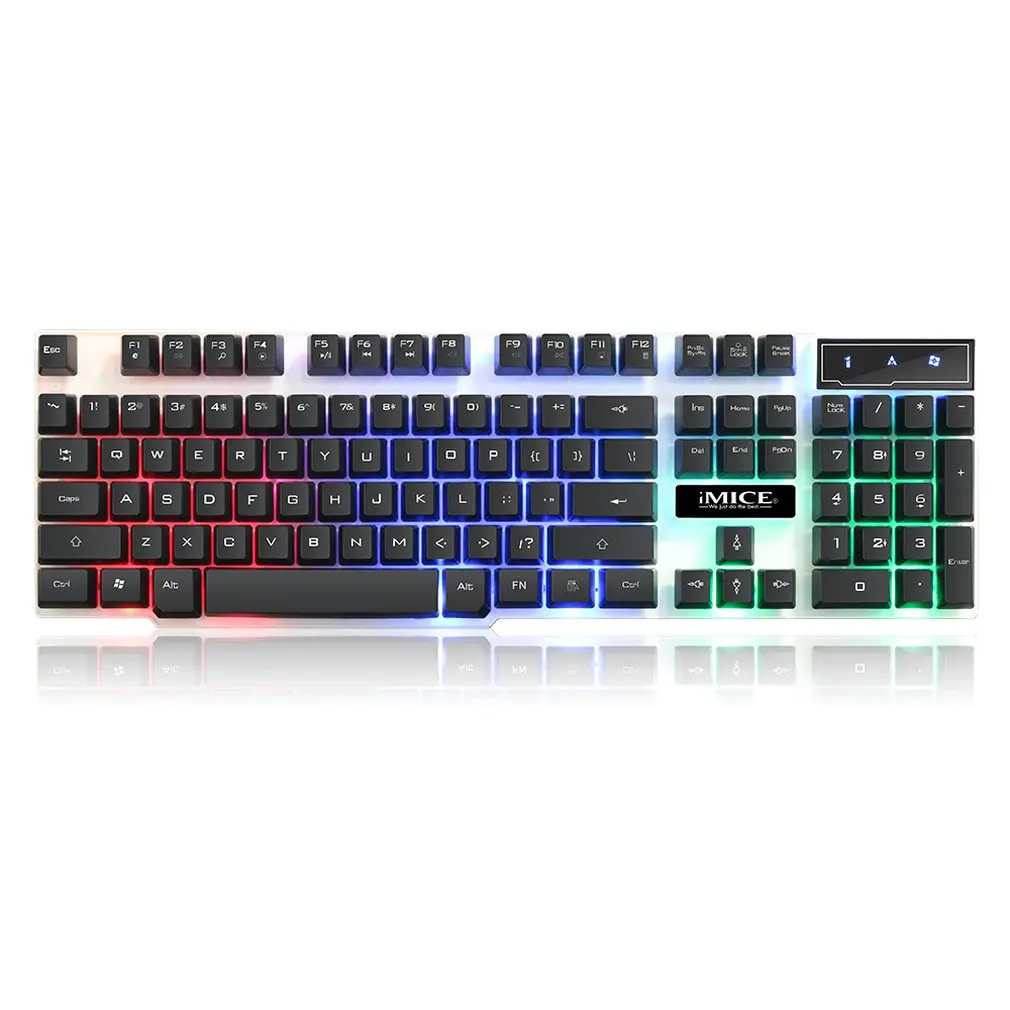 Игровая клавиатура iMice 104 клавишные колпачки с RGB подсветкой механическая игровые