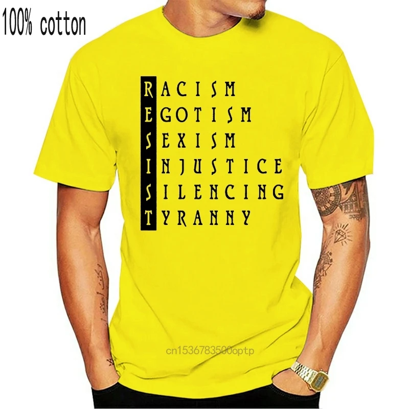 Забавные противостоять футболки для мужчин с принтом букв политические