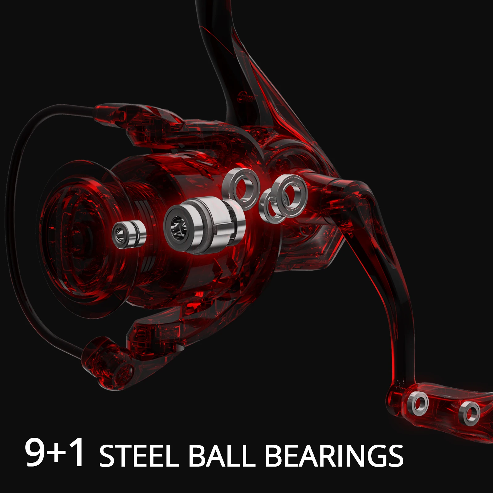 

New Spinning Fishing Reel 9+1 High Performance BB 5.2:1 Gear Ratio 12KG Max Drag Aluminum Spool lightweight Fishing Coil