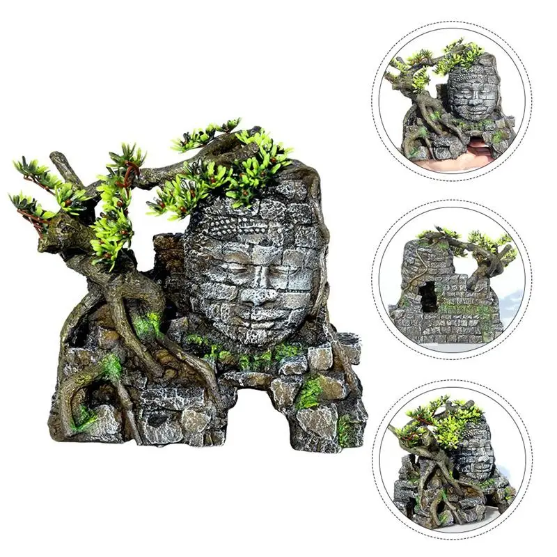 

Aquarium Ornament Fish Tank Simulation Buddha Castle Landscaping Fish Shelter