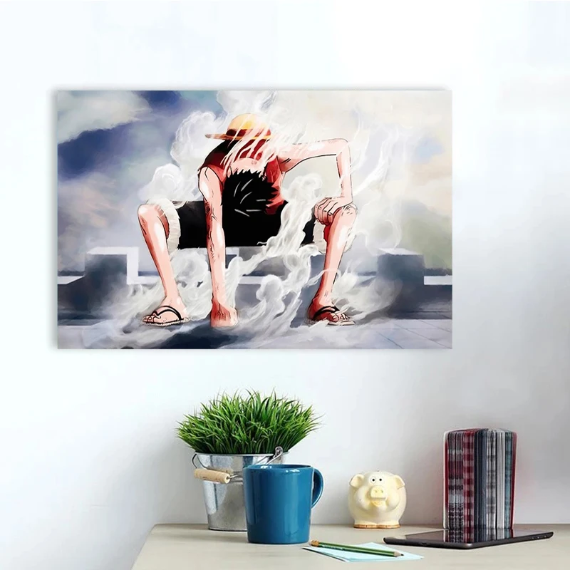 

Anime One Piece Naruto Figure Poster Canvas Painting Mural Living Room Bedroom Home Wall Picture Decoration Child Gift