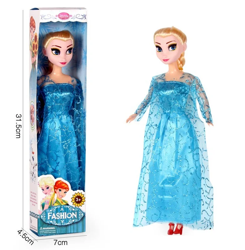 

New 30cm Toys Princess Anna& Elsa Doll Girls 12 Movable Joints Birthday Gifts Cute Girls Pelucia Boneca Juguetes Titto Gift Set