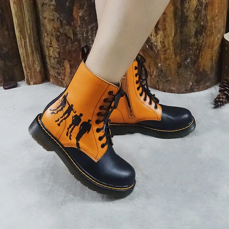 Женские ботильоны с перекрестной шнуровкой Johnature ботинки из натуральной кожи в