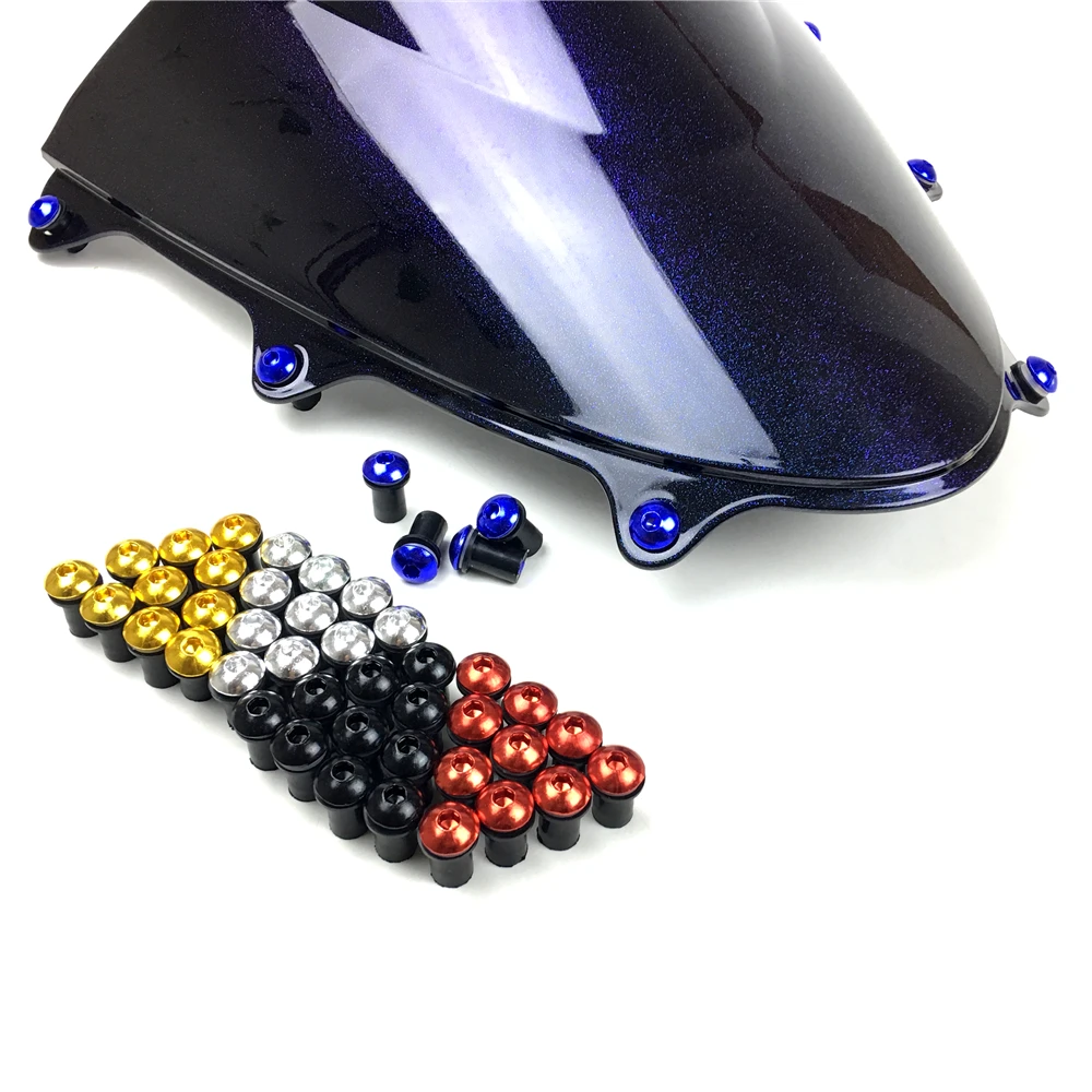 Болты для ветрового стекла мотоцикла 5 мм 10 шт. винты крепежные гайки Suzuki GSXR 600 750