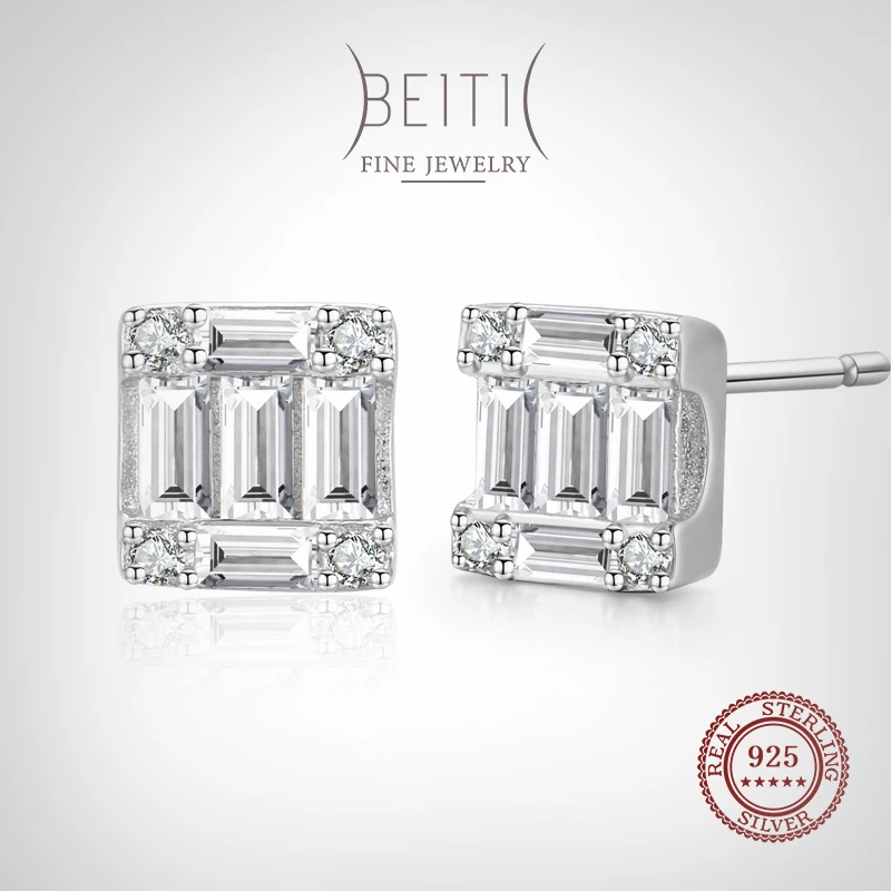 

Женские серьги из серебра 100% пробы, с фианитом