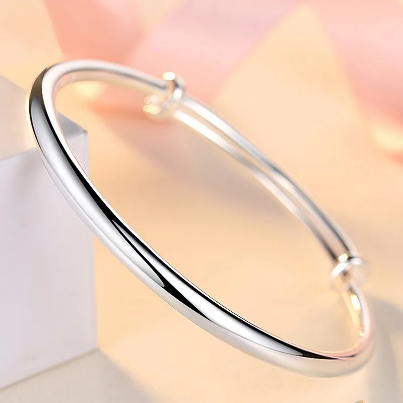 Женский браслет из серебра 100% пробы с регулируемой застежкой | Украшения и