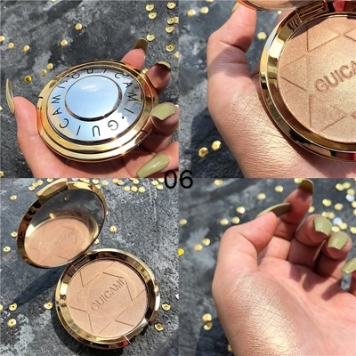 06Chocolate geode Макияж, мерцающая пудра, хайлайтер, палитра, основа, осветитель, подсветка лица, косметика для контурирования глаз, набор для свечения, палитра, бронзатор - Цвет: 06Chocolate geode