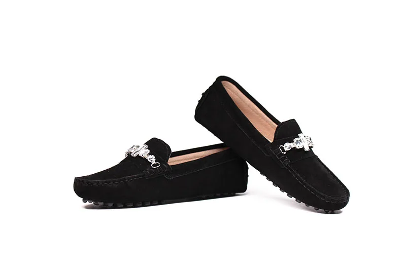 genuine cowhide leather women shoes Female Casual Fashion Flats Spring Autumn driving shoes women leather loafers