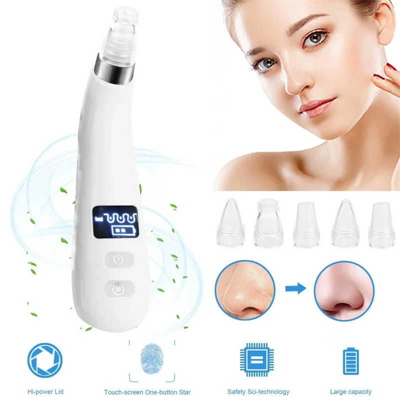 

New LED Blackhead Remover Vacuum Pore Cleaner Household Acne Removal Electric Microcrystalline Skin Grinding Cosmetic Instrument