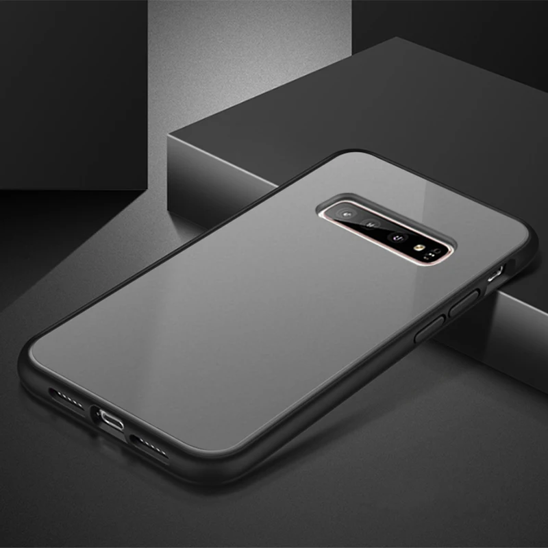 Чехол-накладка для Samsung Galaxy S10 Lite S10plus Plus матовый прозрачный роскошный