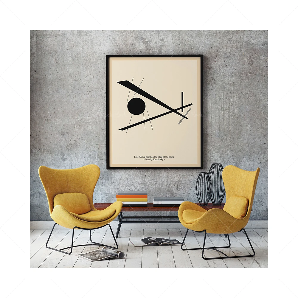Bauhaus Line Art от Wassily Kandinsky набор отпечатков of 3