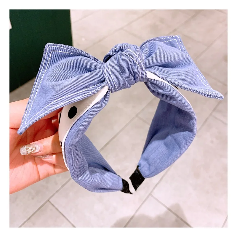 

Denim Diamond Flower Headbands For Women Hair Accessories For Girls Hair Band Hairbands Bows Hairband