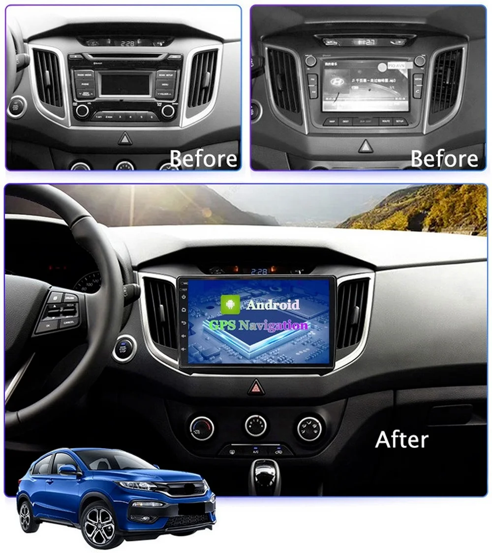 Автомобильная система Android 6G + 128G GPS-навигация для HYUNDAI IX25/CRETA 2014-2018 автомобильное