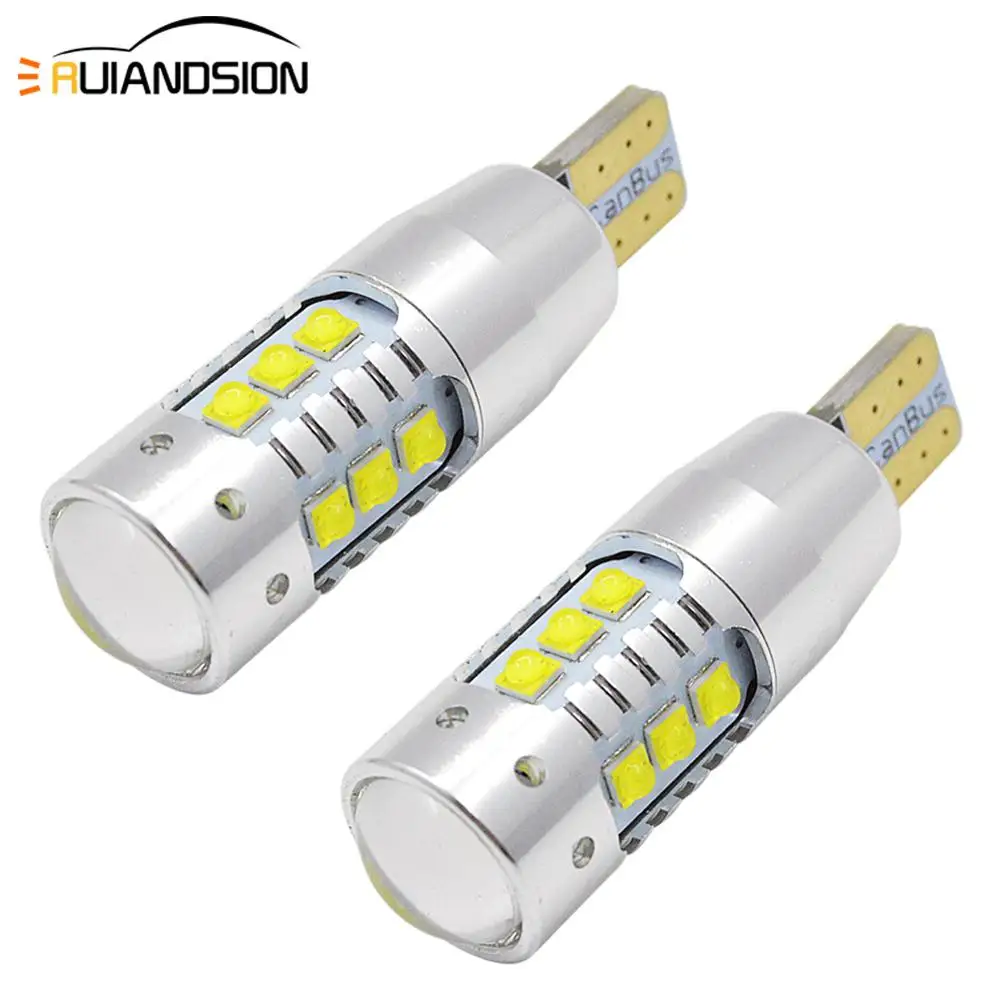 2 шт. 80 Вт 30 50 60W 12V 24V супер яркий 1200lm T10 Canbus W5W CREE чип Автомобильный светодиодный