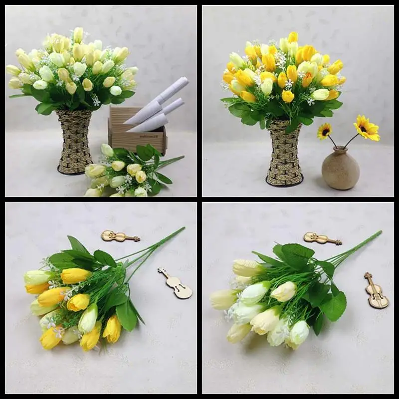 1 шт. искусственный цветок тюльпана букет вечерние свадебные украшения цветы