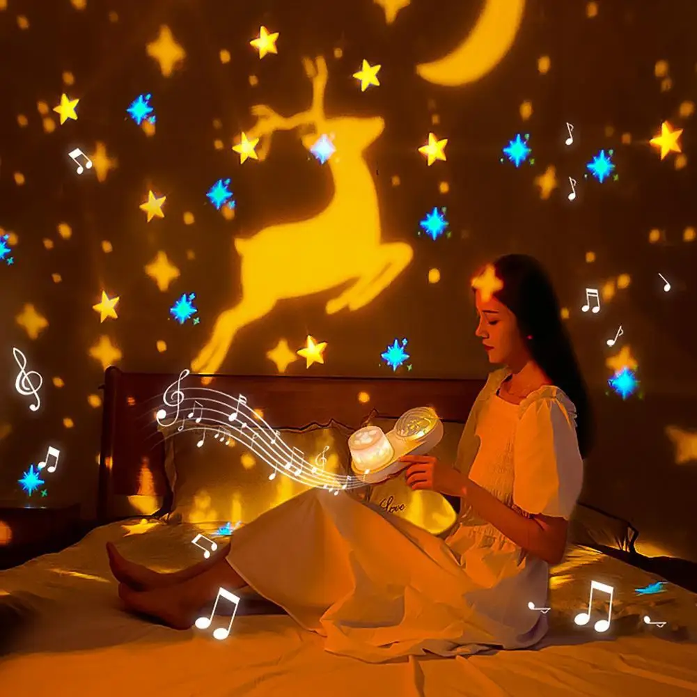 

Romantic Creative Ocean Wave Starry Sky Projection LED Light Dynamic Projection LED Lamp 3D Stereo for Living Room