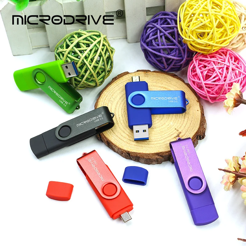 

USB Flash Drives OTG 3 in 1 USB3.0 & Type-C & Micro USB 128GB 64GB 32GB 16GB Pendrives Pen Drive 8GB Cle USB For Computer