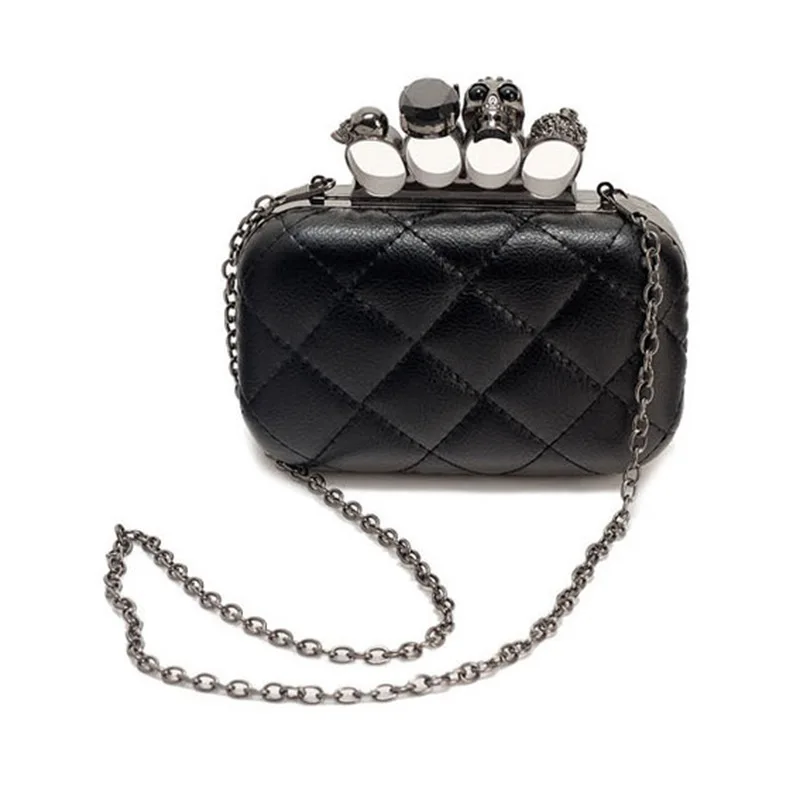 

Skull Women Wallet Cell Phone Wallet Big Card Holders Wallet Handbag Purse Clutch Messenger Shoulder Straps Chain Crossbody Bag