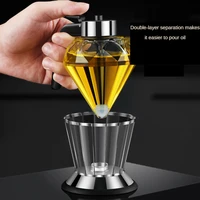diamond olive oil bottle kitchen glass seasoning oil pot creative oil dispenser vinegar soy sauce bottles