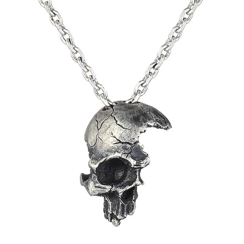 Necklace For Men Silver Plated Fashion Charm Jewelry Trend Pendant Gift Truss Cranium Horror Christmas Top Quality Skull | Украшения и