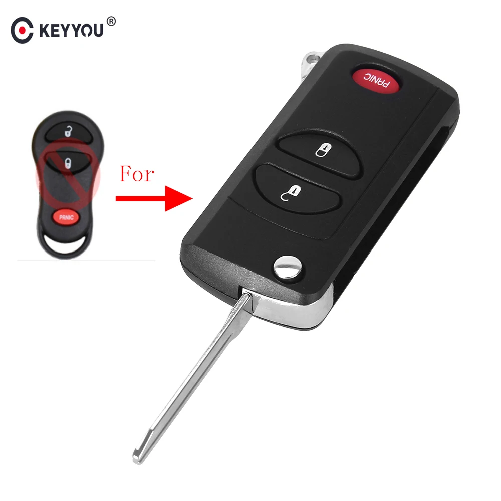 

Чехол KEYYOU для ключа Chrysler Dodge Jeep, с 3 кнопками