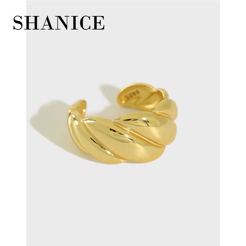 Шанис 925 пробы серебро Открытое кольцо массивная цепочка кольца Link витой