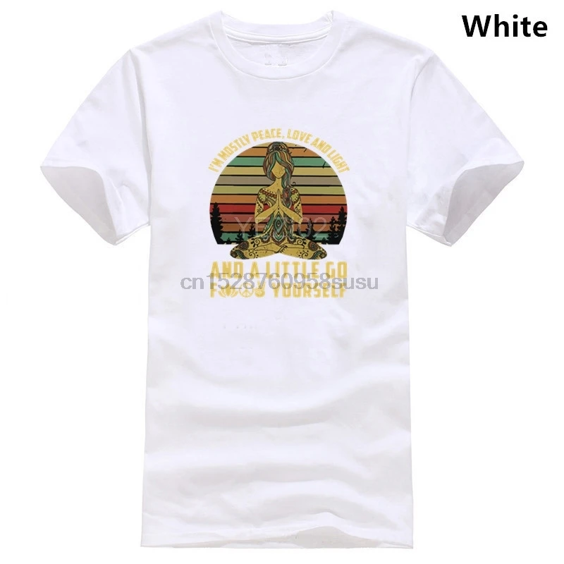 Йога им в основном мир любовь и светильник маленький Go Ретро Мужская