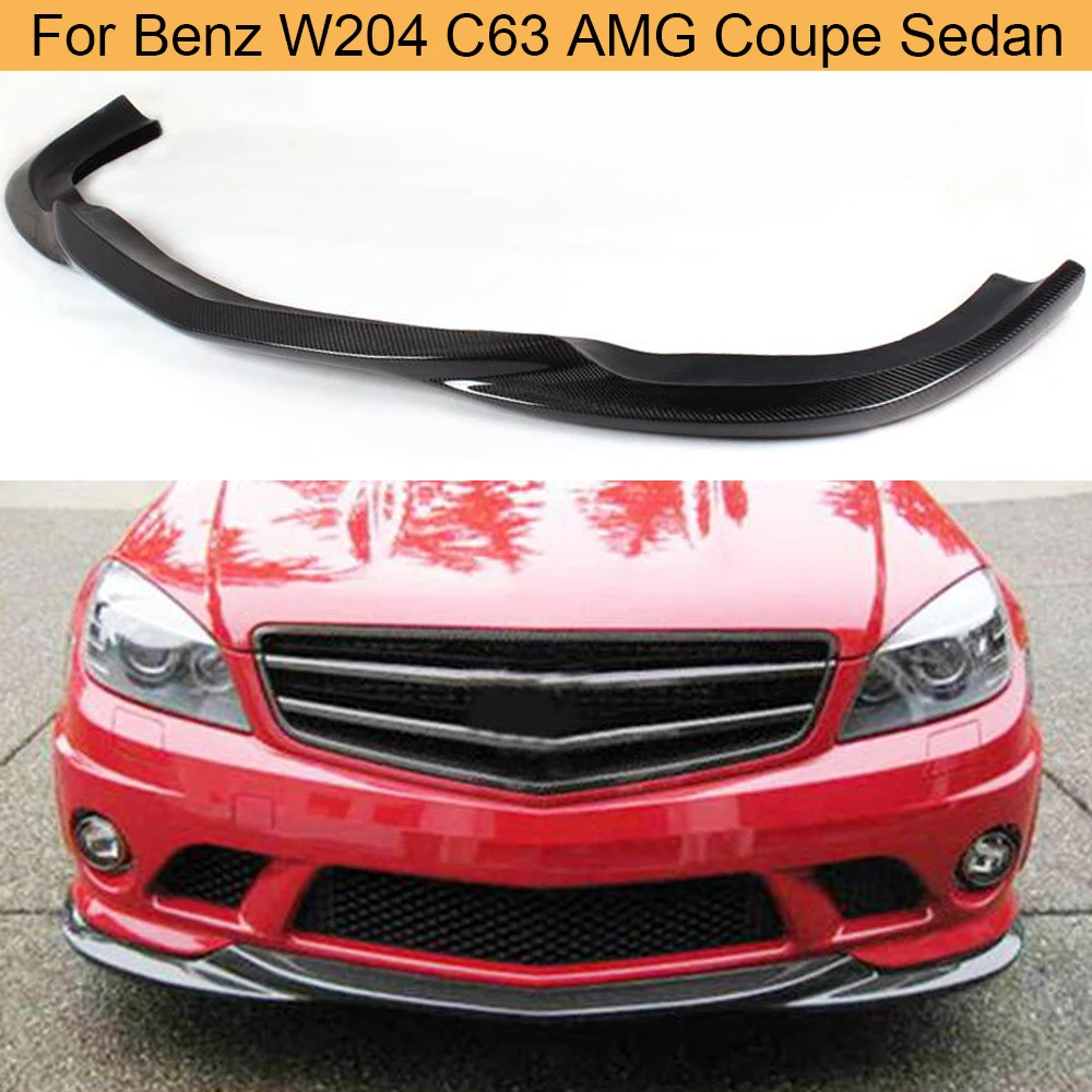 Автомобильный передний бампер из углеродного волокна спойлер для Mercedes Benz C Class W204