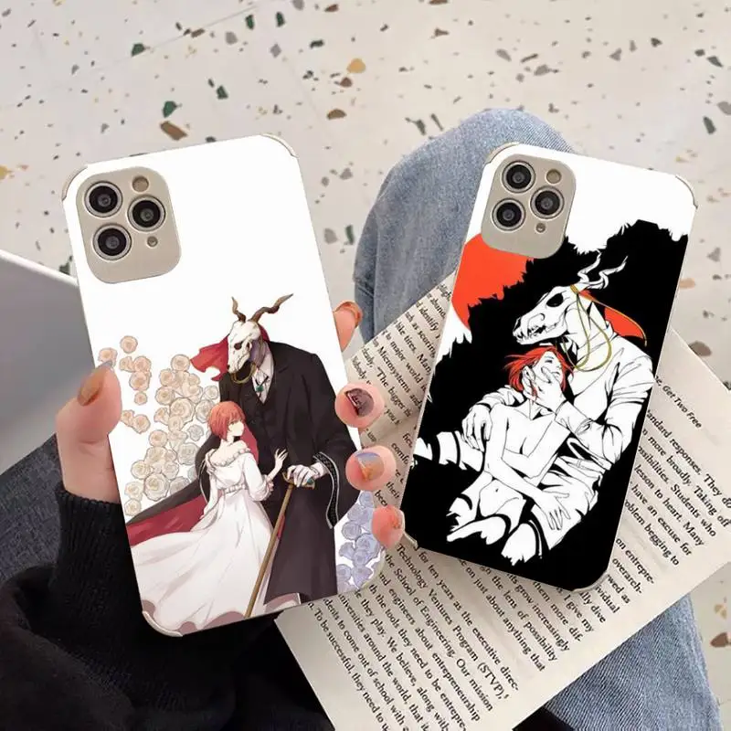 

The Ancient Magus' Bride anime Phone Case Lambskin Leather For iphone 12 11 8 7 6 XR X XS PLUS MINI PLUS PRO MAX Shockproof