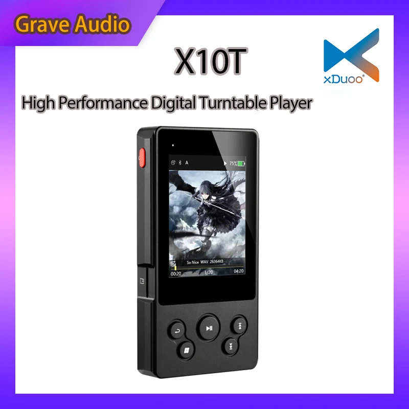 

XDUOO X10T II High Performance Lossless Music Bluetooth Digital Turntable MP3 Player DSD128 PCM 384KHz/32Bit X10TII High
