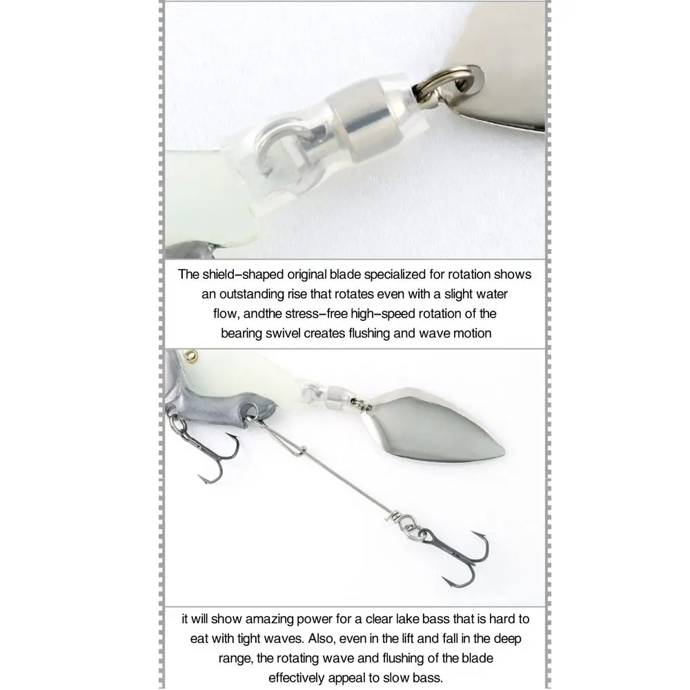 Металлическая рыболовная вертушка с блестками 44 мм/136 г | Спорт и развлечения