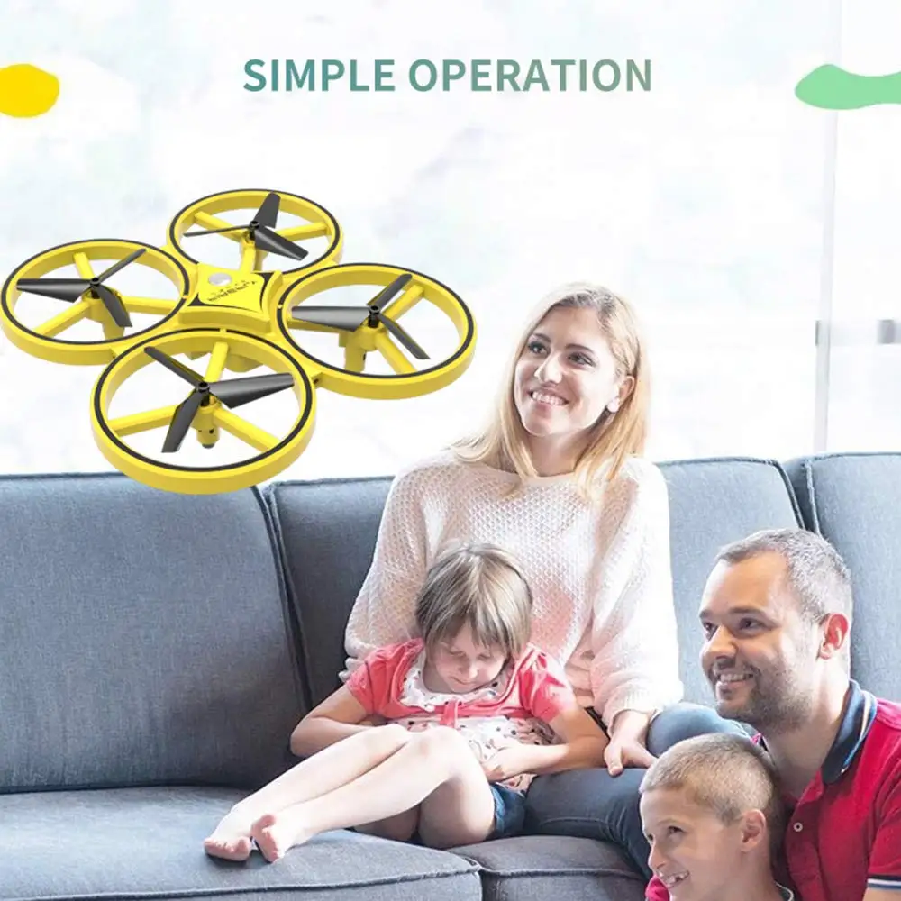 

ZF04 RC Drone Mini Infrared Induction Hand Control Drone Altitude Hold 2 Controllers Quadcopter for Kids Toy Gift
