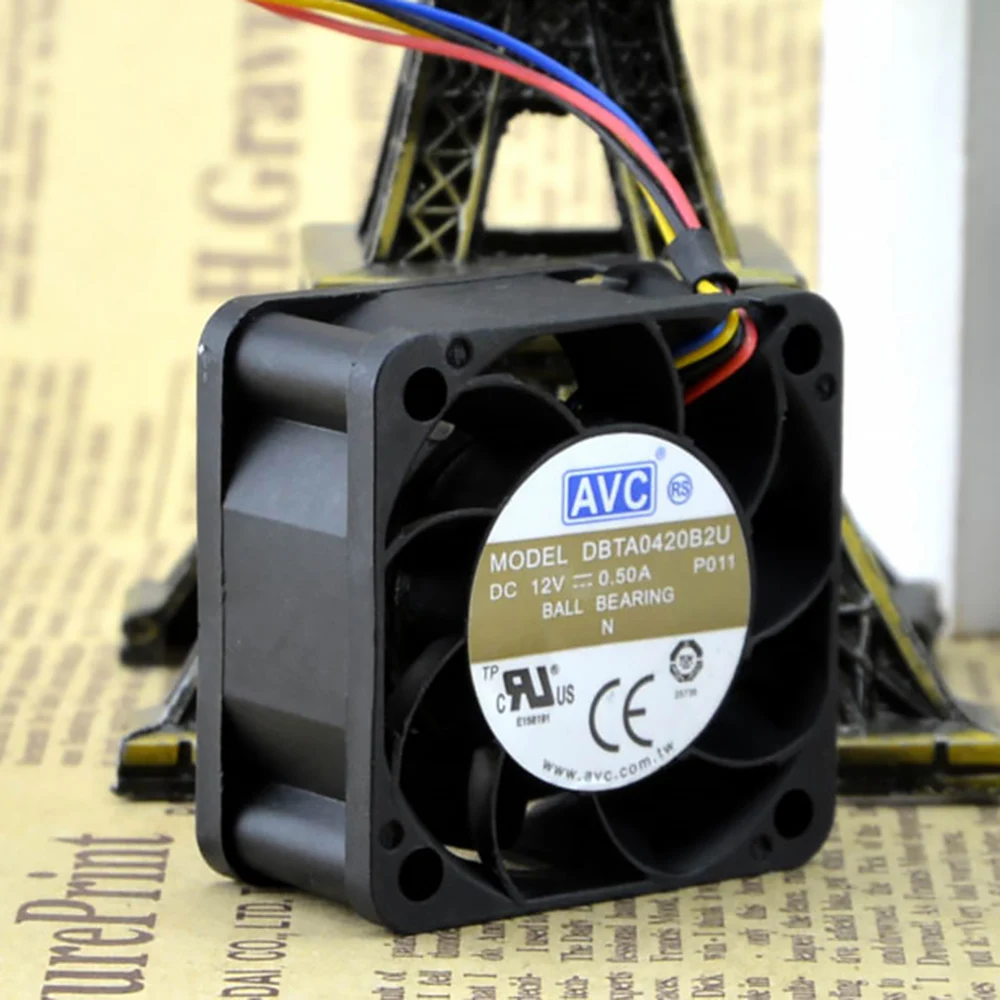 Для AVC 4020 4 см 40*40*20 мм 12V 0.50A DBTA0420B2U х проводной скорости сильный вентилятор|Кулеры и