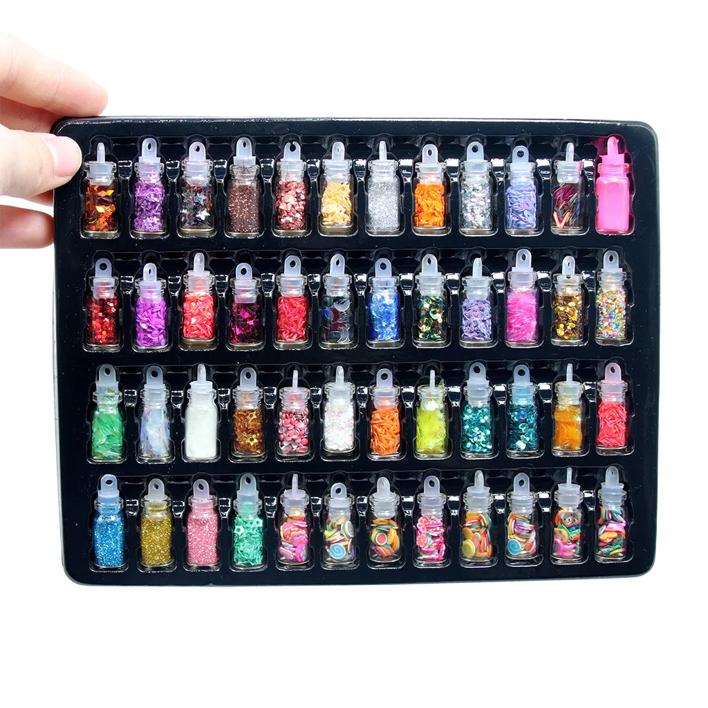 48Pcs Sequins/Glitter Filler Soft Slime Toys For Children Mud DIY Kit | Игрушки и хобби