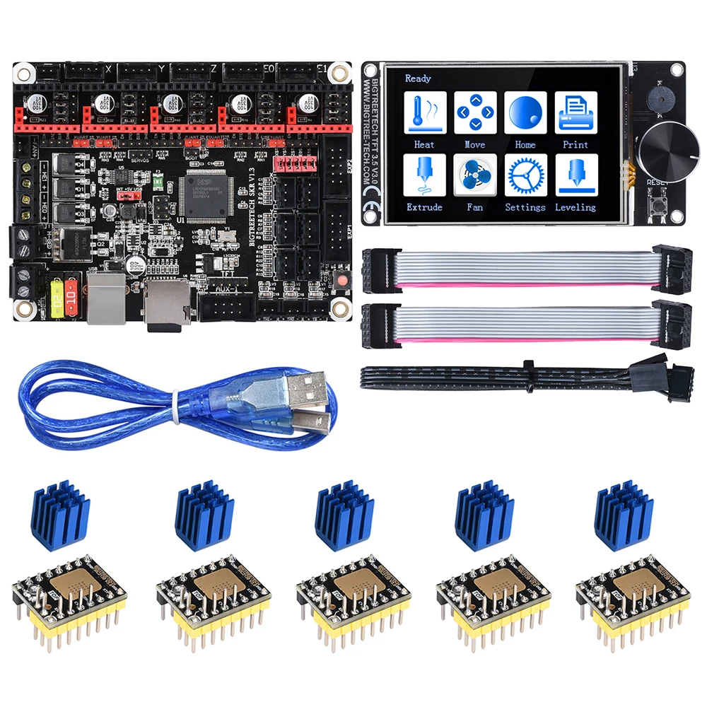 Материнская плата BIGTREETECH SKR V1.3 с сенсорным экраном TFT35 V3.0 TMC2208 TMC2130 32 бит|Детали и