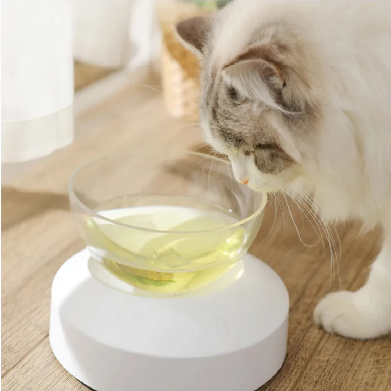 Non-slip Кошачьи миски с двумя чашами регулируемый угол для домашних животных Еда и