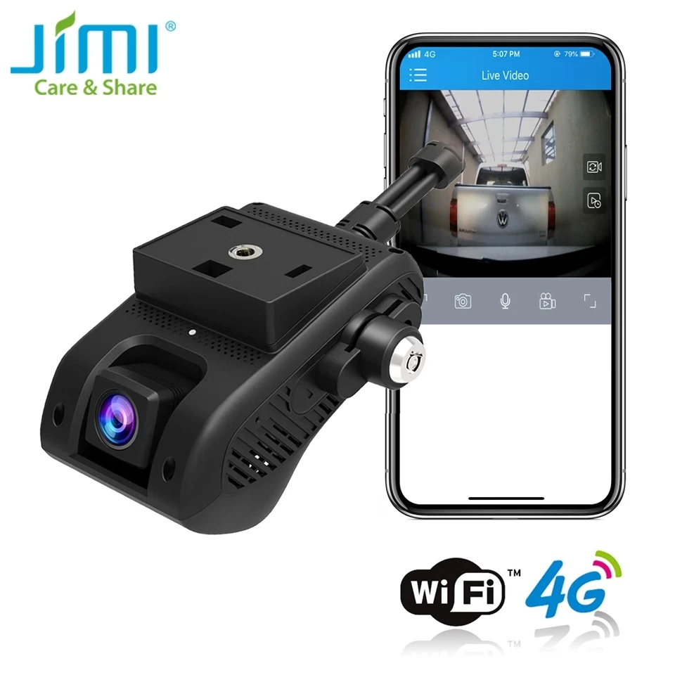 JIMI 4G Car DashCam JC400P UBI GPS Wifi DVR With 2 Live Stream Video Record Cloud Storage Cut-Off Fuel By APP 1080P Tracker Cam |