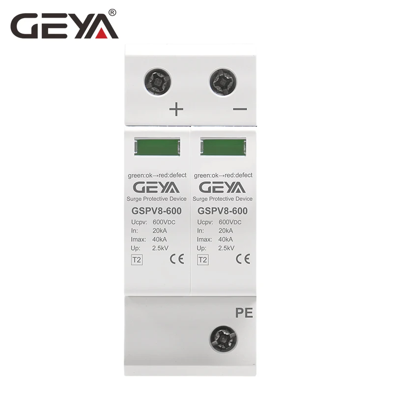 Бесплатная доставка GEYA PV SPD 2P 3P 600V 1000V DC стабилизатор напряжения 500V|Автоматические